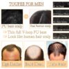 Mens Toupee Human Hair Topper Hairpiece for Men 8x10 PU Thin Skin System Indian Virgin Human Hair 130% Density 6 Long Curly Men's Hairpiece Replacement Wig -Medium Brown (7)
